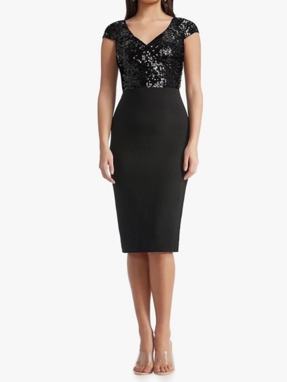 Dress the Population Jaleah Black Sequin dress